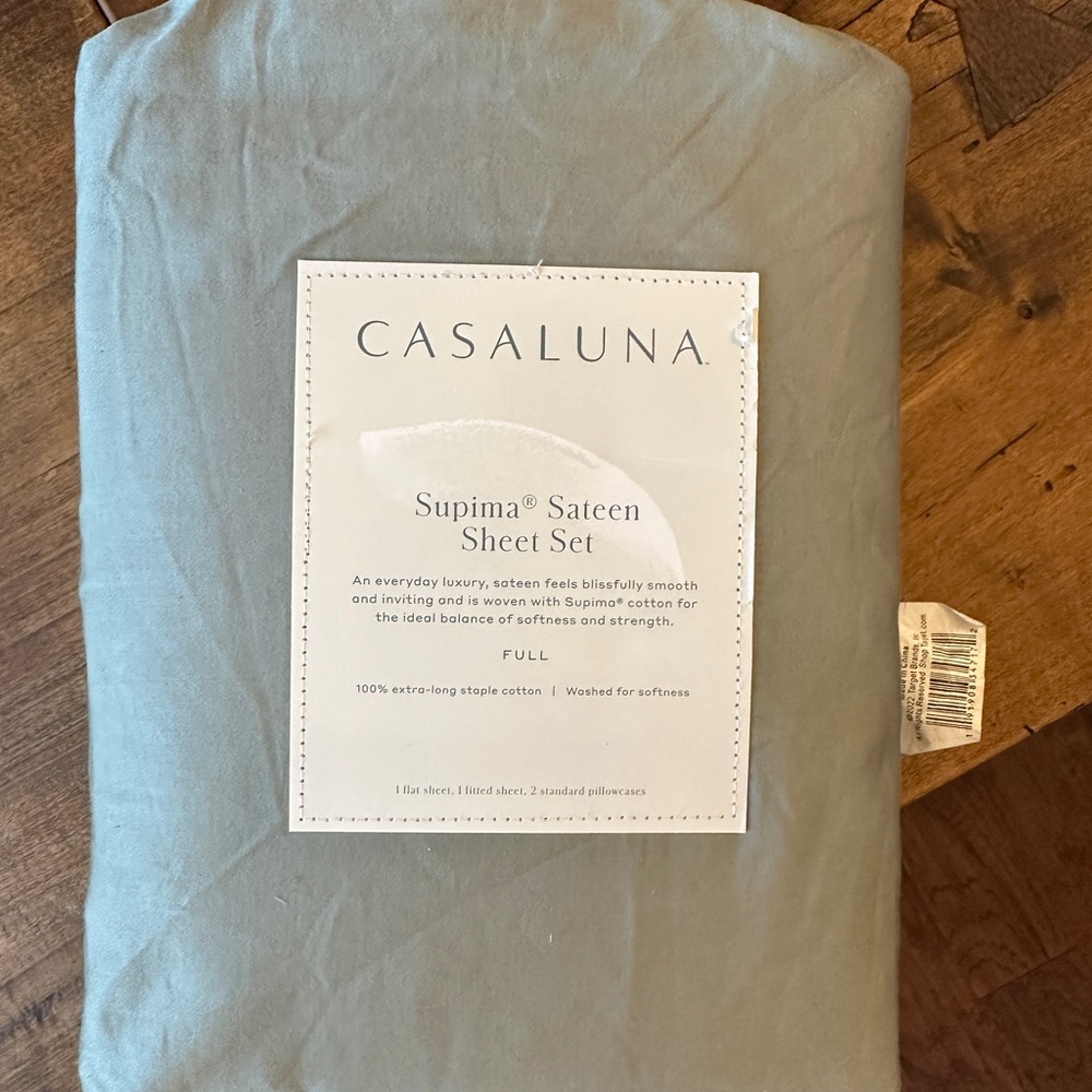 Full Size CASALUNA Supima Sateen Sheet Set